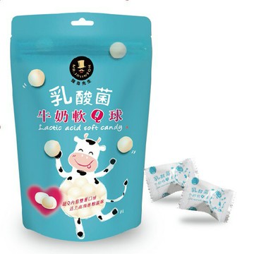 ✨台灣品牌? 富強森 強森先生 昆娜 乳酸菌 牛奶軟Q球 (100公克/包) #丹丹悅生活