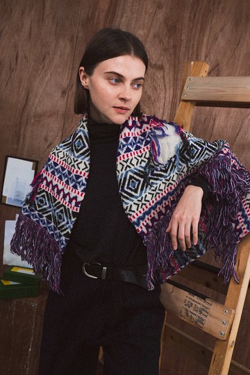 MULTI LAB - 207 ISLE BLANKET 仿舊民族圖騰羊毛毛毯