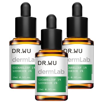 DR.WU 達爾膚 1%積雪草舒敏修護精華  15ml  3瓶