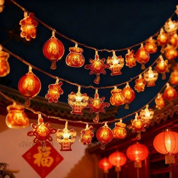 【可開發票】春節裝飾品 新年氛圍燈 過年春節 春節掛飾 新年燈籠  新年裝飾春節過年氣氛燈福字燈籠小彩燈閃燈串燈飾馬年氛