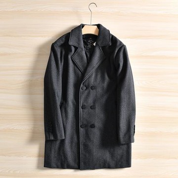 ODM公司牛貨！羊毛混紡 外貿男裝秋冬商務休閑中長款毛呢大衣外套