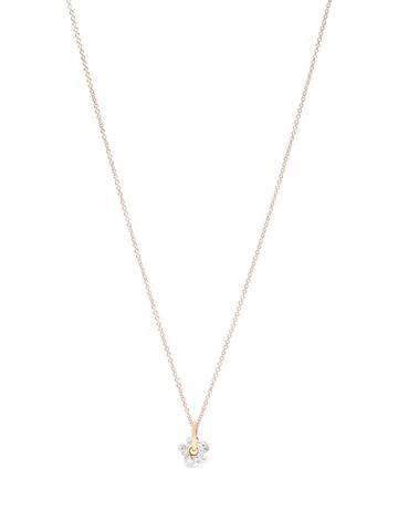 Dodo - 9kt rose gold Flower diamond charm - women - 9kt Rose Gold/White Diamond - One Size - Pink