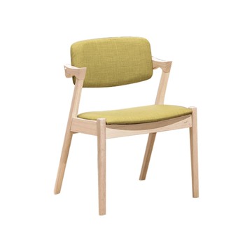 【H&D東稻家居】洗白綠布餐椅(THY2-03355)