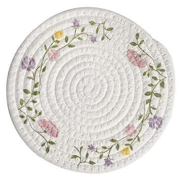 隔熱墊 11cm 140g  花 白色  1組