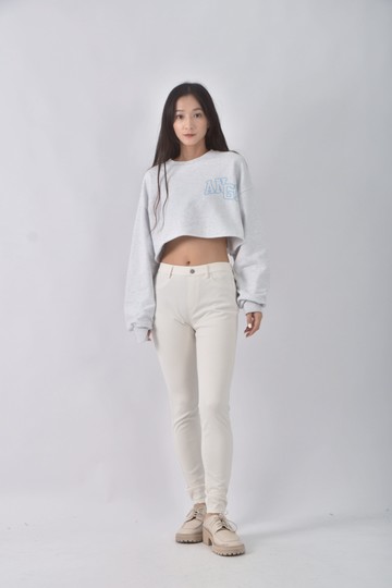 (S) uniqlo修身白色長褲