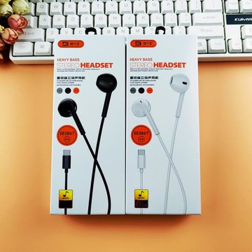 BYZ 386T數字有線耳機Type-C接口兼容線控帶麥可調音立體聲好音質