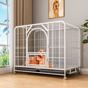 狗籠/寵物籠 狗籠子大型犬小中型寵物帶廁所分離室內狗窩金毛薩摩別墅狗狗籠子【CM15800】