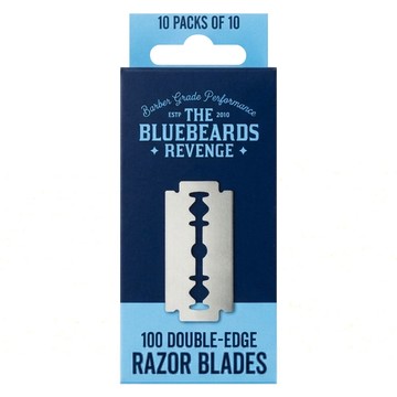 THE BLUEBEARDS REVENGE 藍鬍子 雙面刮鬍刀片  1套  100個裝