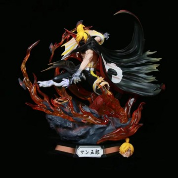 海賊 和之國 GK 天瞳山治 雙頭雕 可發光雕像  模型