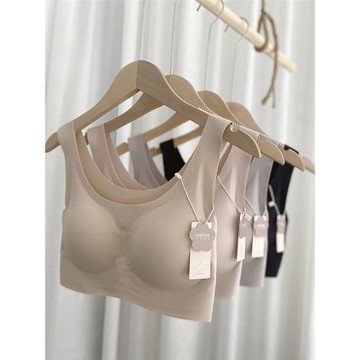 無痕文胸背心式無感圍3D軟托舒適女內衣上托固定不跑棉杯寬帶