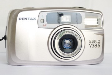 二手 Pentax Espio 738S 傻瓜式 35mm 菲林相機 (功能正常，附原廠腕帶)