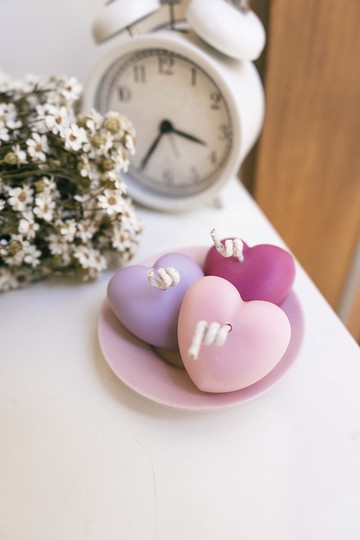 【快速出貨】情人節愛心香氛蠟燭禮盒 - 訂製香氣