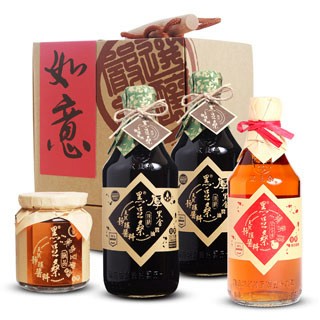 黑豆桑 吉祥香醇禮組(厚黑金2+蘋果淳1+豆瓣醬1)