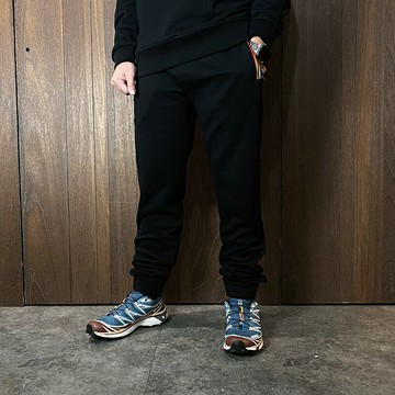 美國百分百【全新真品】Burberry 長褲 棉質 毛巾布 運動褲 logo 長棉褲 綁繩 歐洲精品 黑色 CX65