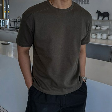 正韓修身抗皺挺面半合身線條剪裁短袖T恤 3色 YUPPIE 預購商品 0922