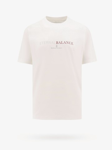 Cotton t-shirt with eternal balance print - BRUNELLO CUCINELLI - gender_Man
