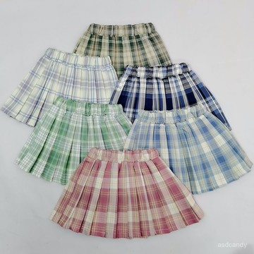 🔥臺灣-出貨🔥女童裙子新款2025年兒童jk製服格子百褶半身短裙小學生公主學院風