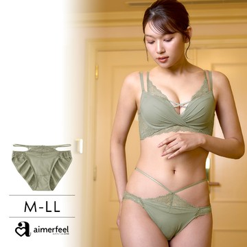 SEXY透視層疊三角褲-卡其色-672521-KG