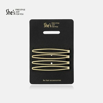 shes茜子發飾品 閃亮時尚百搭邊夾劉海碎發側發夾簡約發卡頭飾 女