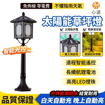 【HeartPick心選】太陽能草坪燈 照明燈 路燈 庭院燈 花園燈 地插燈 過道照明燈 裝飾燈 太陽能柱頭燈