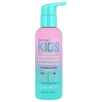 Giovanni, Eco Chic® Kids，免洗護髮和造型乳，4.5 液量盎司（133 毫升）