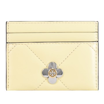 TORY BURCH 177753 四葉草標誌LOGO隨身卡片夾.淺黃