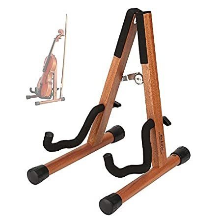 Neboic Ukulele Stand, Wood Violin Stand with bow holder, Wooden Stand for M