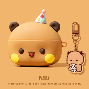 棕色 布布 矽膠殼 一二 適用於AirPods Pro3 保護殼 1/2/3/4代耳機殼 Pro2 保護套 軟殼 防摔殼