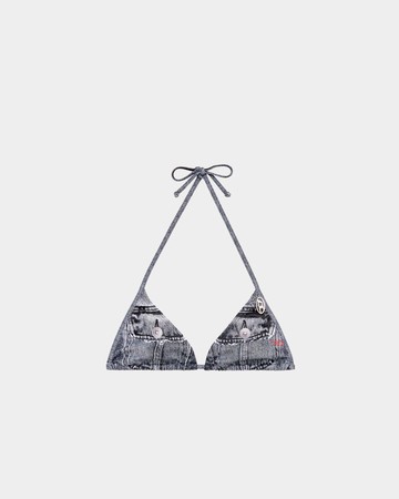 DIESEL 仿牛仔比基尼上衣 - S