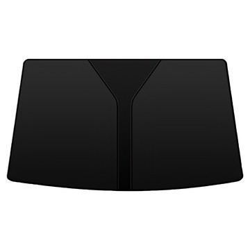 車用即開即收前窗防曬降溫遮陽擋 附收納袋  黑色 + 銀色  1組  140 x 70cm