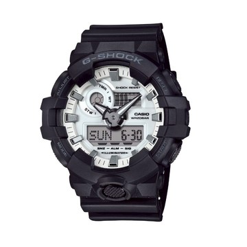 【CASIO 卡西歐】G-SHOCK BLACK & WHITE 黑白潮流雙顯系列 GA-700WD-1A_53.4mm
