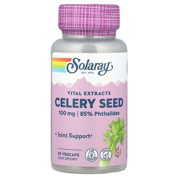 Solaray, 重要提取物，芹菜籽，30 粒素食膠囊