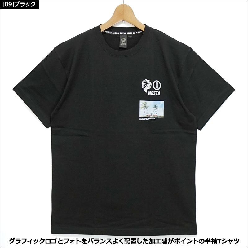 ネスタブランド 綿100％ 半袖 Tシャツ 222NB1003 フォトコラージュ