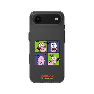 iPhone Air Clear (相機按鈕) 酷墨灰 - Courage the Cowardly Dog膽小狗英雄 - 英雄的四格漫畫