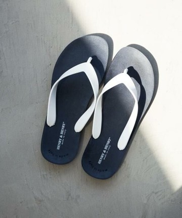 義大利進口FLIPPER白x黑人字夾腳拖鞋