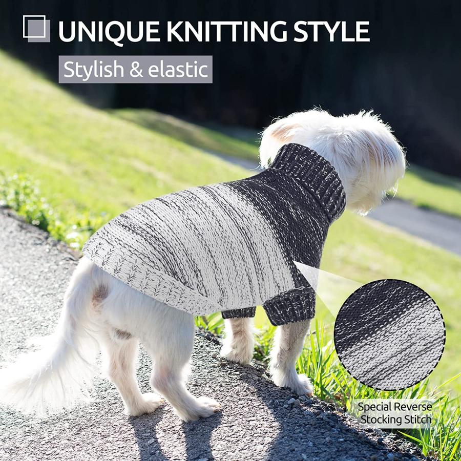 Thermal Knitted Dog Sweater Doggy Winter Coat Pet Clothes Doggie Turtleneck  Jacket Puppy Outfits Cat Sweatsuit Sage Green Medium