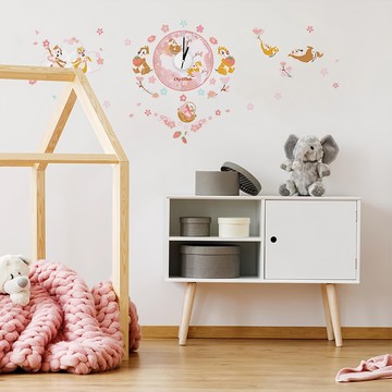 itaste小品味 奇奇蒂蒂系列 櫻花風 靜音時鐘壁貼  不適用