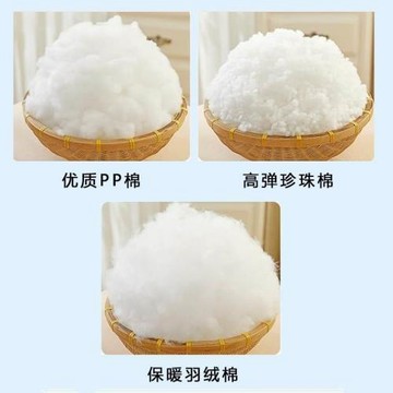 羽絨棉珍珠棉PP棉枕頭填充物絲棉高彈蓬松舒適棉枕芯跨境電商
