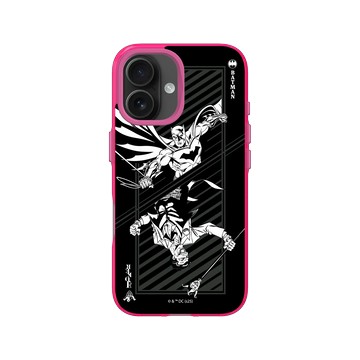 iPhone 16 Clear 粉漾桃 - Batman 蝙蝠俠 - 小丑與蝙蝠俠撲克牌