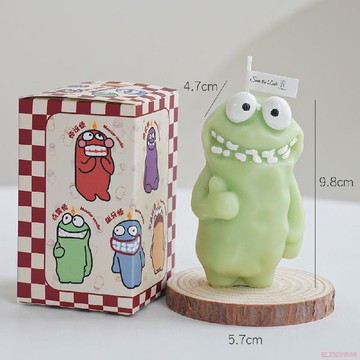 精選好物🌈泥土人怪獸香薰蠟燭持久留香擺件盲盒創意精緻醜萌裝飾品生日禮物
