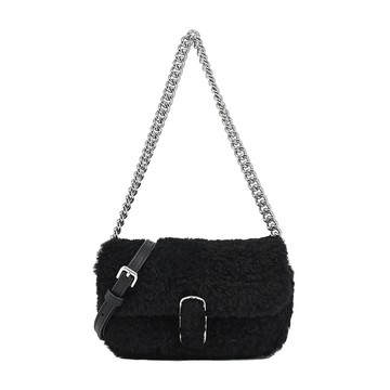[平輸版] 【MARC JACOBS】THE TEDDY J MARC 泰迪翻蓋兩用包(迷你/黑)真品平輸