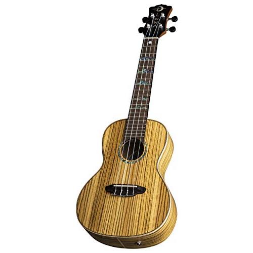 Luna High Tide Concert Acoustic Electric Ukelele with Gigbag、ゼブラウッド