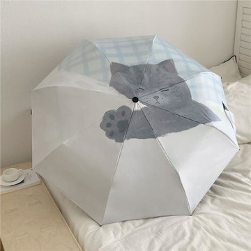 全自動雨傘兩用晴雨黑膠可愛學生遮陽傘折疊紫外線防曬森系太陽傘