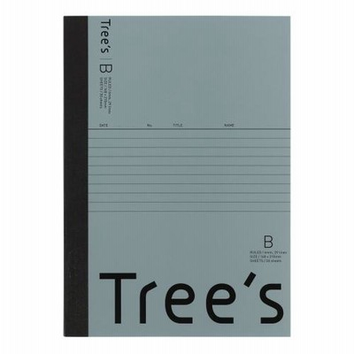 日本ノート　Trees Ａ５ Ｂ罫 ３０枚 ブルーグレー