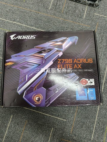 技嘉 Z790 AORUS ELITE AX DDR5 主板 9 成新 實物如圖 功能接口全好【三和電腦配件店】