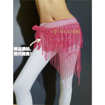 (免運)【奧鉆閃閃】肚皮舞腰鏈網鉆臀巾璀璨精品系列沐熙佳2025名師爆款