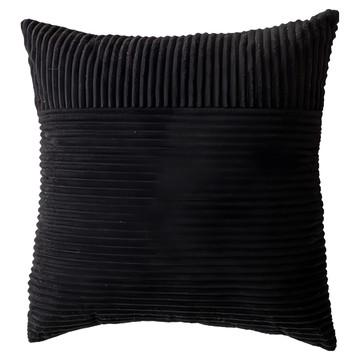 KOTI 日安生活 簡約素色厚磅燈芯絨抱枕套 1個  45 x 45cm  神秘黑