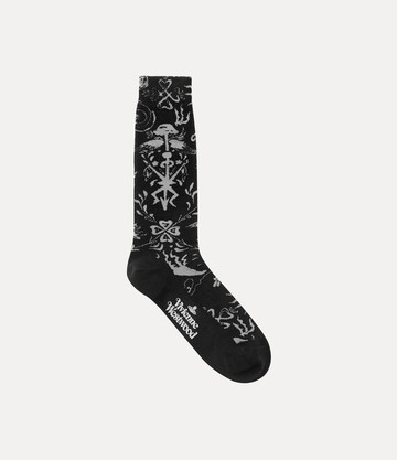 Vivienne Westwood Sock Checkboard Black 9-11 Unisex