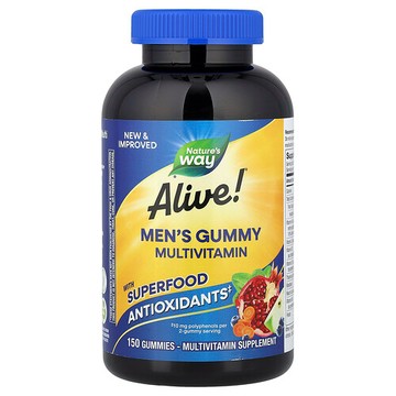 Nature's Way, Alive!® 男性多維生素軟糖，水果味，150 粒軟糖