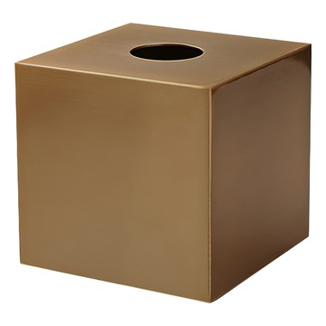 好物良品 高級金色不銹鋼面紙盒 幾何金塊方形  1個  金色